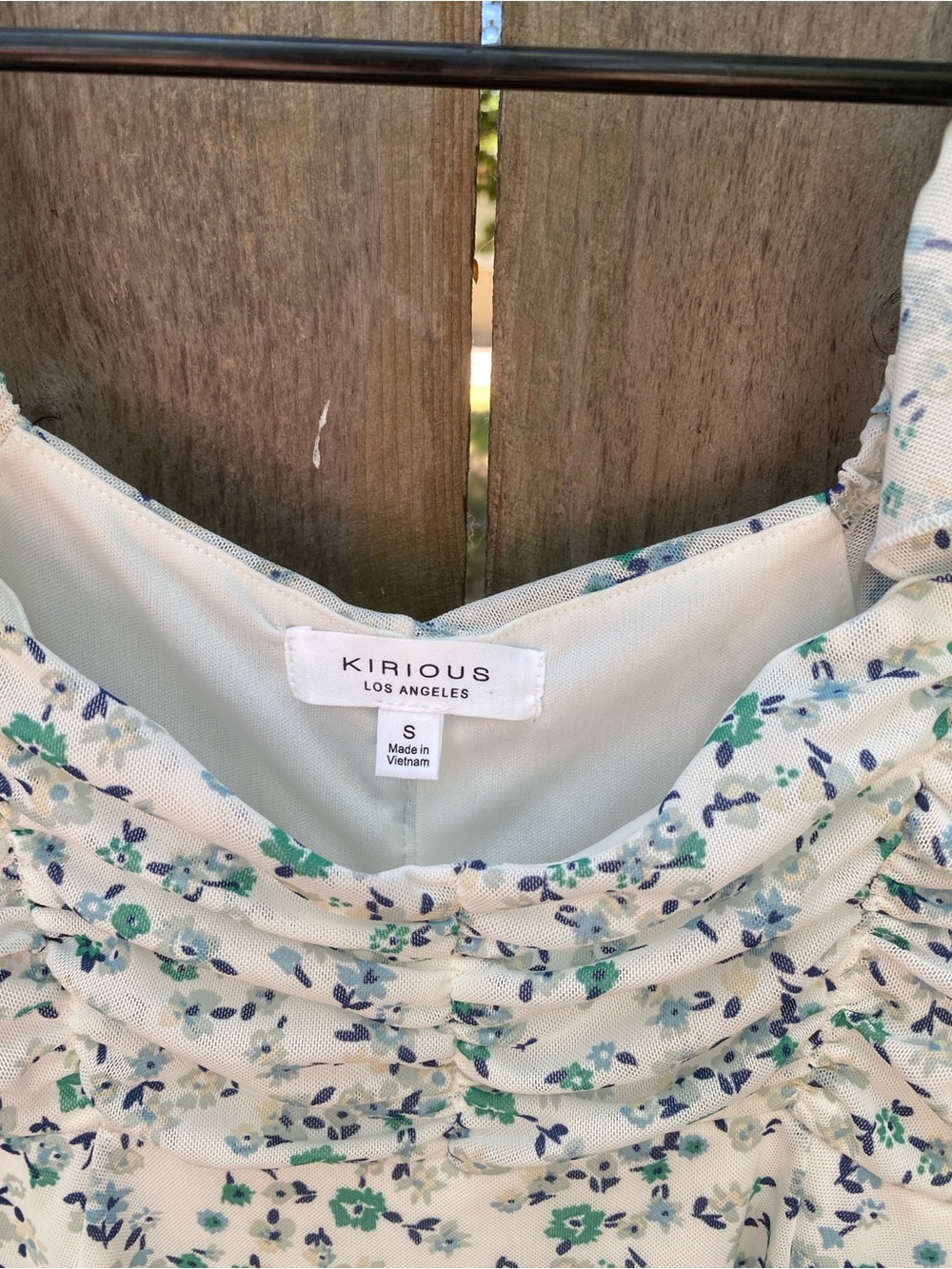Fairy Garden Floral Cottagecore Milkmaid Mini Dress NWT Small - Picture 4 of 6
